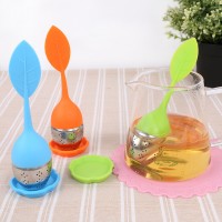 Hot selling tea infuser fashionable silica gel and metal material tea/coffee filters, reusable wholesale tea filters