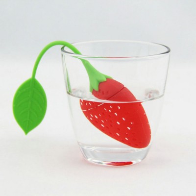 OEM Manufactory Promotional Gifts Silicone Strawberry Tea Strainer