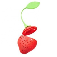 100% Food Grade Funny Kitchen Gadgets Strawberry Shaped Silicone Tea Infuser